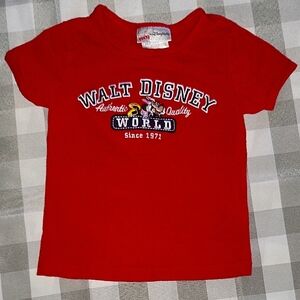 Vintage Red Walt Disney World Kids T-Shirt